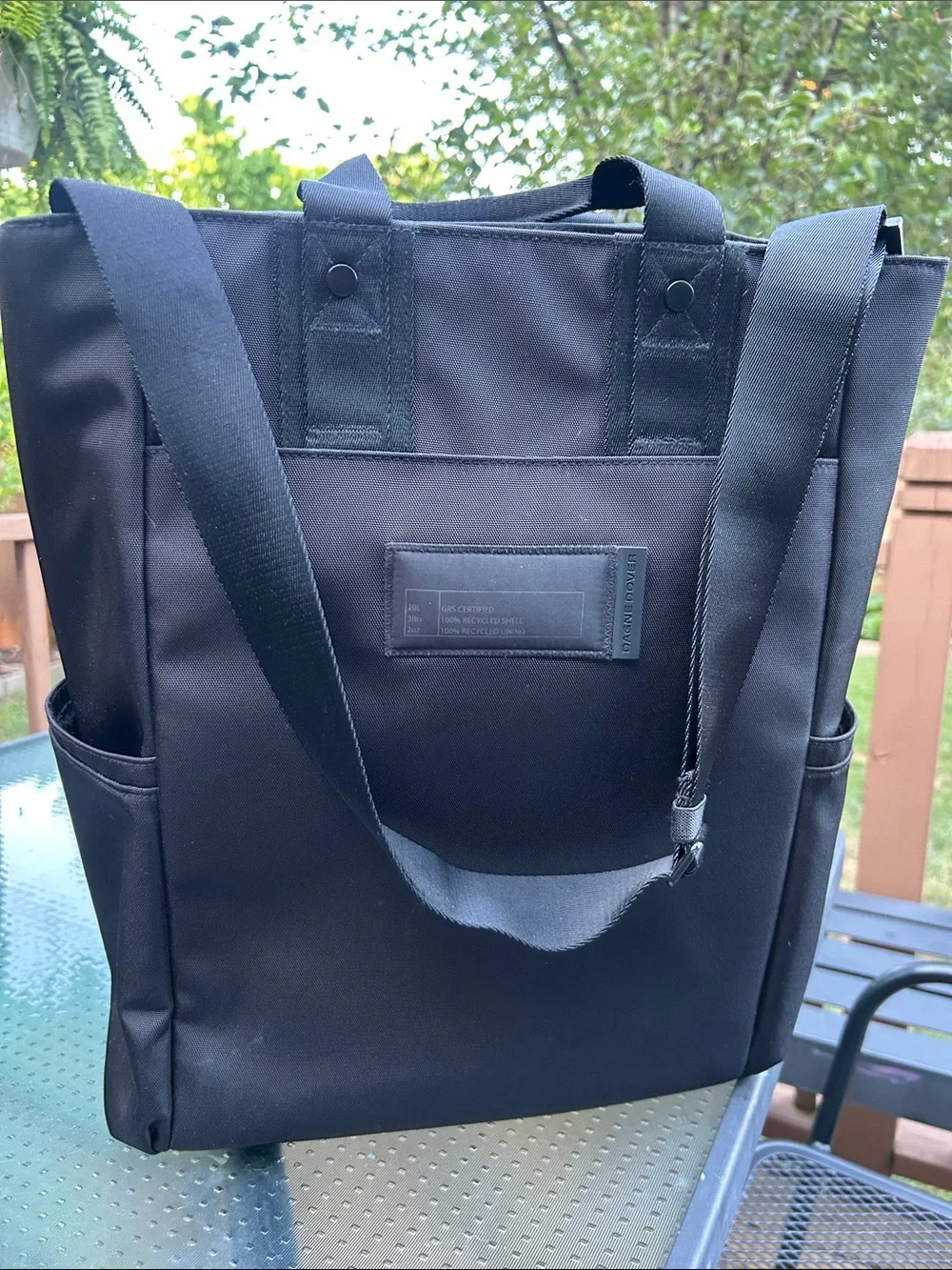 Dagne Dover Black Laptop Tote Backpack